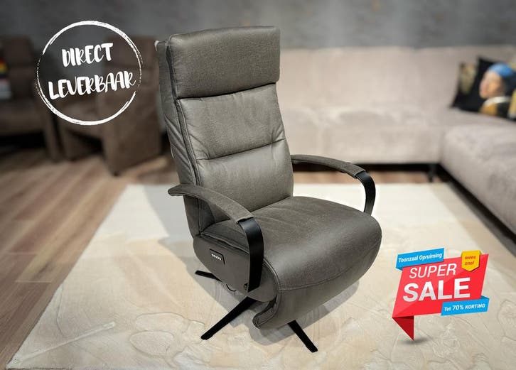 ***SALE*** Salerno relaxfauteuil | Elektrisch verstelbaar, Huis en Inrichting, Fauteuils, Verzenden