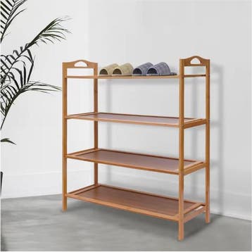 Bamboe Schoenenrek 4 Lagen – Houten Organizer voor Hal, Verzenden, Nieuw