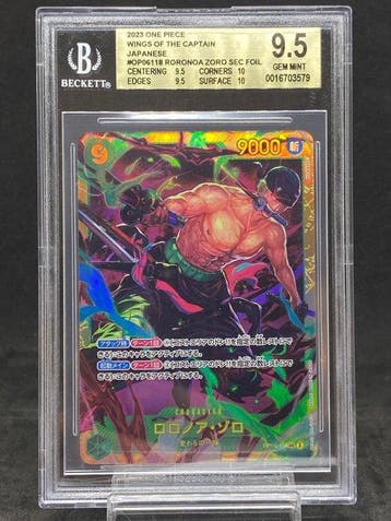 Bandai - 1 Graded card - One Piece - Roronoa Zoro OP06-118, Hobby en Vrije tijd, Verzamelkaartspellen | Overige, Nieuw