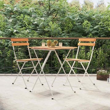 bistrostoelen acaciahout - retourdeal!, Ophalen of Verzenden, Zo goed als nieuw, Hout, Inklapbaar