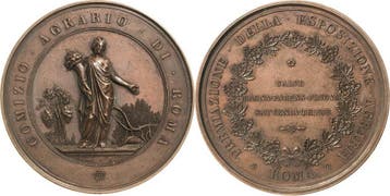 Brons medaille ohne Jahr Gartenbau en Landwirtschaft Laen..., Verzenden