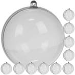 Ruhhy Transparante Kerstballen 12 cm - Set van 10 - DIY K..., Diversen, Kerst, Ophalen of Verzenden, Nieuw