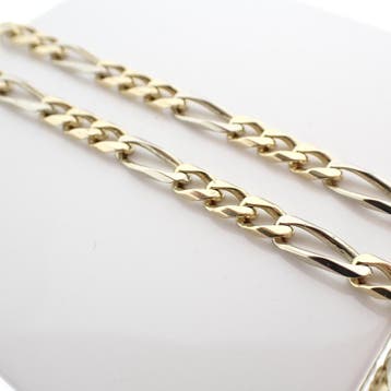 Bicolor gouden fantasie schakelketting; Collinea, Ophalen of Verzenden, Gebruikt, Overige kleuren, Goud