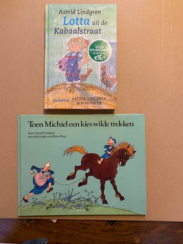 2 Kinderboeken Astrid Lindgren Lotta / Michiel als Tandarts, Boeken, Verzenden, Zo goed als nieuw, Fictie algemeen