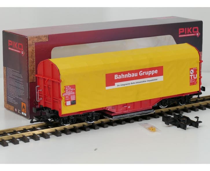 PIKO 37720 G Schiebeplanenwagen DB Raillion V, Metallrader, Hobby en Vrije tijd, Modeltreinen | Overige schalen, Overige typen
