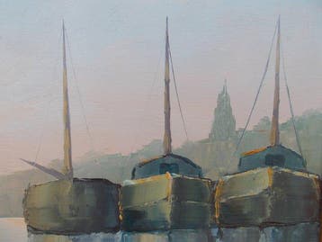 Leo Jordaens (1944-2000) - Aangemeerde Boten