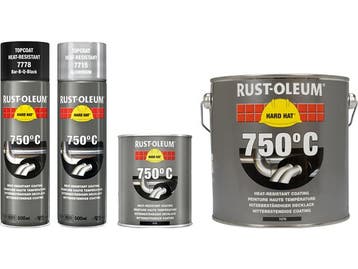 Rust oleum hittebestendige coating 750 ml, zwart, blik, Verzenden, Nieuw