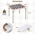 LIVSK Opvouwbare Vierkante Tafel - HDPE Blad met Stevige Met, Verzenden, Nieuw