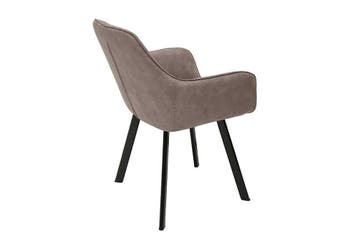 Retro stoel PALERMO taupe met armleuning en decoratieve, Huis en Inrichting, Stoelen, Ophalen of Verzenden, Nieuw