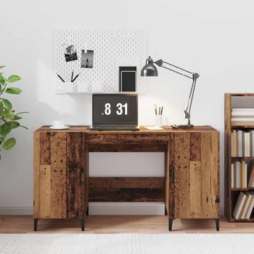 vidaXL Bureau Oudhout Bewerkt hout 140 x 50 x 75 cm, Verzenden, Nieuw
