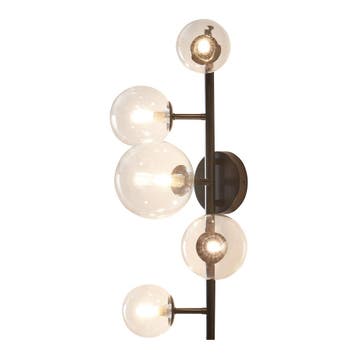 Wandlamp Makkor 62x35x24 cm 5xG9 zwart en transparant lux.pr, Huis en Inrichting, Verzenden, Nieuw