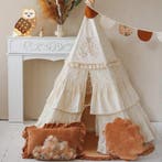 Tipi tent met franje en fijn borduurwerk – Ecru | Stijlvo., Ophalen of Verzenden, Nieuw