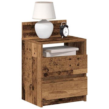 vidaXL Nachtkastjes 2 st met 2 lades 40x33x60 cm oud, Minder dan 45 cm, Verzenden, Nieuw, 55 tot 70 cm