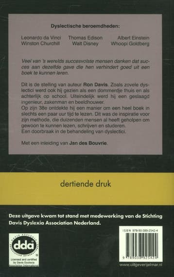 De gave van dyslexie 9789038925424 Ronald D. Davis, Boeken, Verzenden, Zo goed als nieuw, Ronald D. Davis