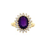 Lady Di ring 14 krt - Violet, Sieraden, Tassen en Uiterlijk, Ringen, Ophalen of Verzenden, Nieuw