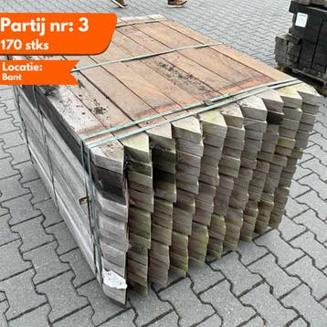 Hardhout Azobe Palen 1200x90x40mm, Ophalen of Verzenden, Nieuw