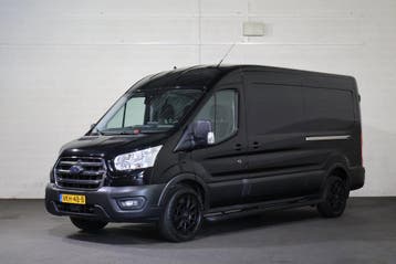 Ford Transit 2.0 TDci 170pk L3 H2 Airco Apple Carplay Camera, Stof, Gebruikt, Euro 6, Zwart