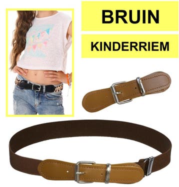 Fako Fashion - Kinderriem Elastisch Oval - Elastische Riem, Kleding | Dames, Riemen en Ceinturen, Verzenden, Nieuw