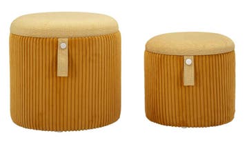BLADERDEEG MET OPSLAG BOLZANO MOSTERD SET 2 STUKS CM Ø 38 X, Ophalen of Verzenden, Nieuw