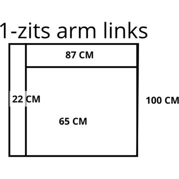 Leren elementenbank Flow- element 1 zits (65) arm links, Nieuw, Ophalen of Verzenden, Rechte bank, Modern