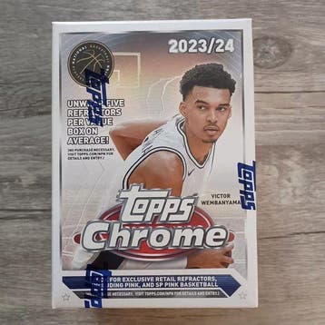 2023/24 Topps Chrome Victor Wembanyama Gesigneerde kaart,, Nieuw