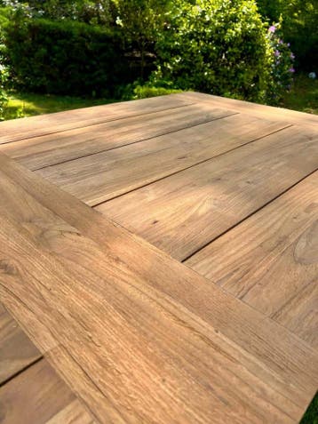Rechthoekige tuintafel met dwarsbalk -  200 cm, Ophalen of Verzenden, Nieuw