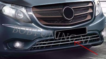 Rvs bumper grill lijsten Mercedes Vito W447 2014-, Ophalen of Verzenden, Nieuw