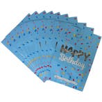 Fako Bijoux - Folie Uitdeelzakjes Happy Birthday Zilver - 10, Diversen, Cadeauverpakkingen, Verzenden, Nieuw