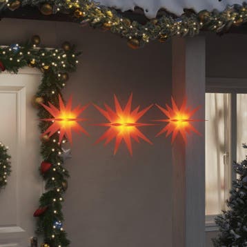 vidaXL Kerstlampen met LEDs 3 st inklapbaar rood, Verzenden, Nieuw