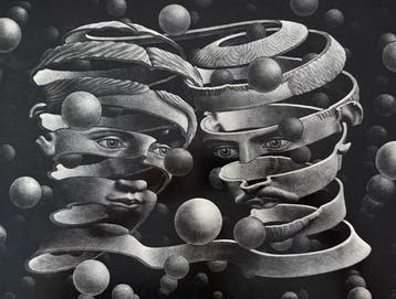 M.C. Escher (1898-1972) - “Bond of Union, 1956”. © 1956 M.C.