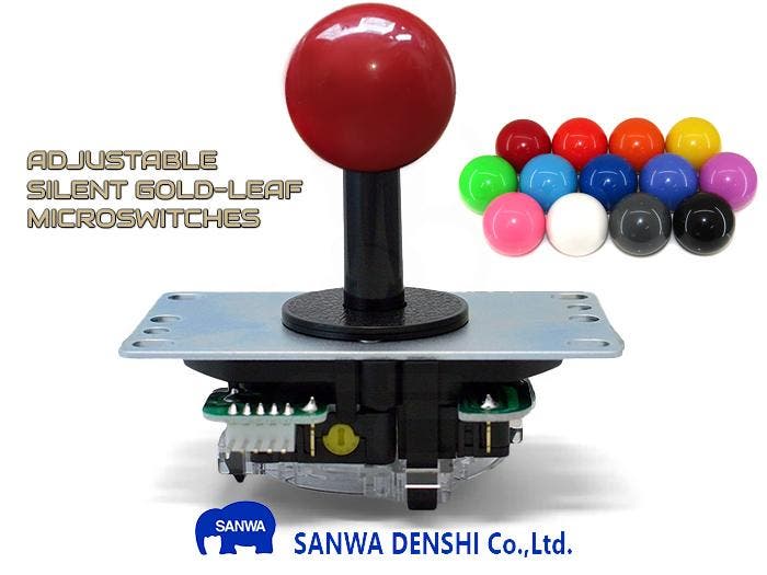 SANWA JLX2-TPML-8YT-SK 4/8-Weg Verstelbare Silent Gold-L..., Spelcomputers en Games, Spelcomputers | Overige