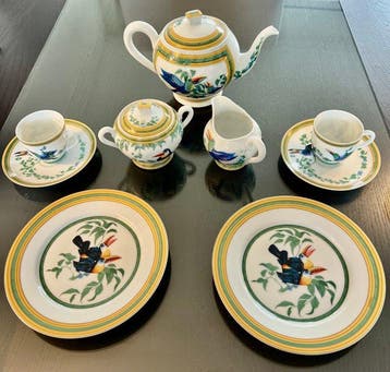 Herme8s - Koffie- en theeservies (8) - Toucans - Porselein