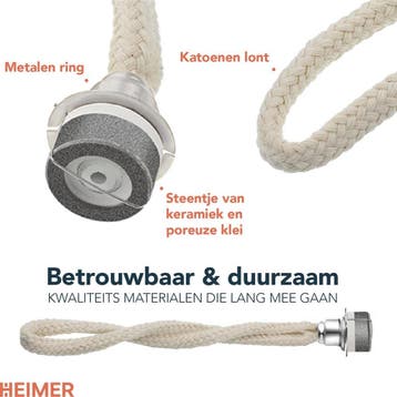 2x Brosmen Geurbrander lont met steentje - Olielamp - voor, Ophalen of Verzenden, Nieuw