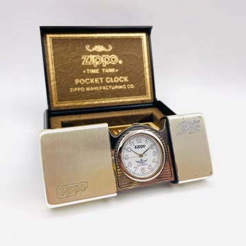 Bureauklok - Ontwerp Messing - 1990-2000 - ZIPPO TIME TANK, Nieuw