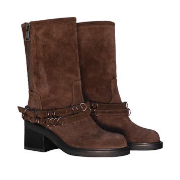 Rotue • donkerbruine suede laarzen • 38, Rotue, Verzenden, Nieuw, Bruin