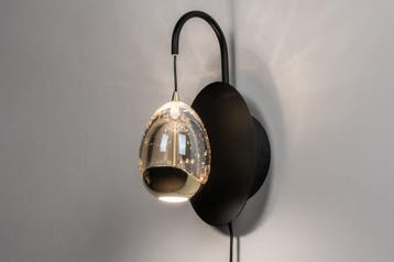 Rietveld Wandlampen - Zwart, Goud - Glas, Metaal, Verzenden, Nieuw