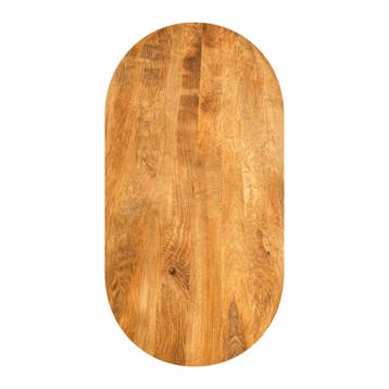 Eettafel Lucas Deens Ovaal Zuil 180x100cm Mango Naturel, Ophalen of Verzenden, Nieuw