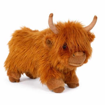 Heunec Schotse Hooglander knuffel - pluche - 30 cm - bruin, Verzenden, Nieuw