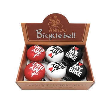 Falkx BH0901A Bel I love my bike 80 (Bellen & Toeters), Fietsen en Brommers, Fietsaccessoires | Overige Fietsaccessoires, Ophalen of Verzenden