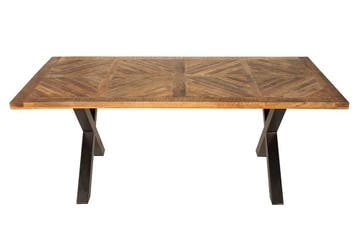 Massieve eettafel INFINITY HOME 200cm naturel zwart, Ophalen of Verzenden, Nieuw