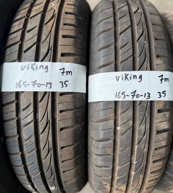 2x 165-70-13 Viking Zomer 2x 7mm €35 Per Band 165 70 13, Ophalen, Gebruikt, 13 inch, Band(en)
