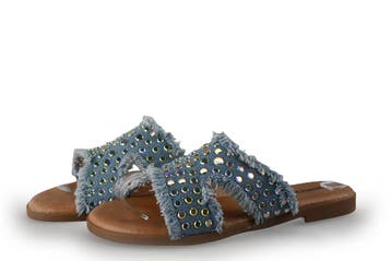 Ann Rocks Slippers in maat 36 Blauw, Slippers, Ann Rocks, Zo goed als nieuw, Verzenden