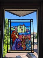 Geïnspireerd door de antieke stijl Glas-in-loodraam -