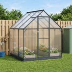 vidaXL Tuin Serre met de deur Antracietkleurig 183,5 x 183,5, Verzenden, Nieuw