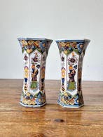 Tichelaar Makkum - Vaas (2) - Aardewerk - Paar open vazen