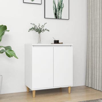 vidaXL Dressoir met massief houten poten 60x35x70 cm bewerkt, Huis en Inrichting, Kasten | Dressoirs, Verzenden, Nieuw, 50 tot 100 cm