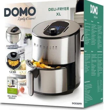 Domo DO530FR – Heteluchtfriteuse – 4L – Zilver, Ophalen of Verzenden, Nieuw