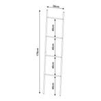 [en.casa] Handdoekrek Bodø 176x38x2 cm staal zwart, Verzenden, Nieuw