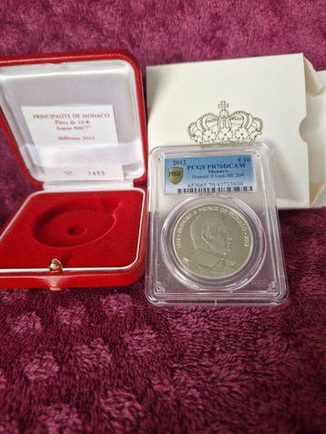 Monaco. 10 Euro 2012 Honoré II - PR70DCAM (Zonder
