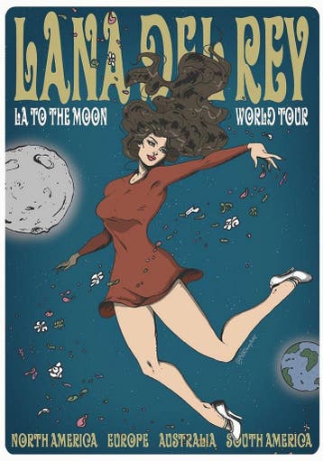 Posters - Poster Lana del Rey - LA to the Moon, Verzenden, Zo goed als nieuw